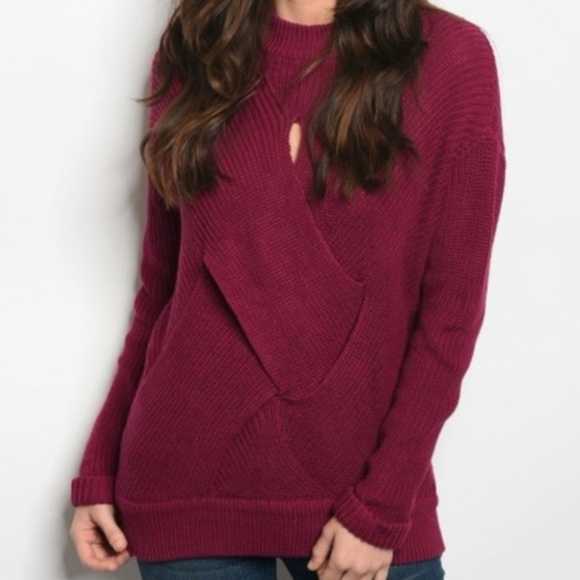 WEAVERED FRONT SWEATER - Picture 1 of 3